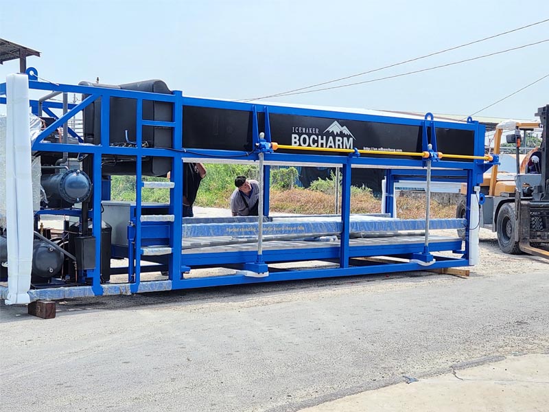 ice maker making large block of ice ice maker making large block of ice