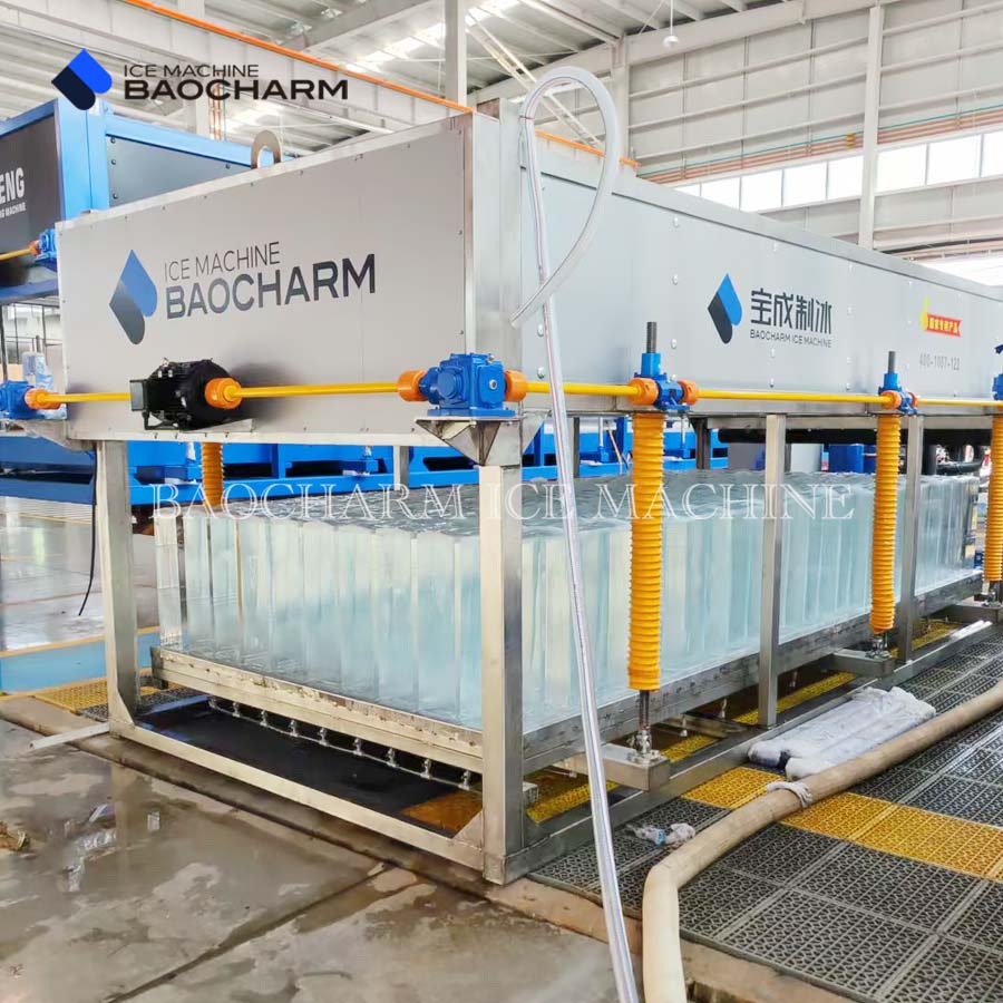 Máquina de gelo em bloco transparente com resfriamento direto BAOCHARM de 6 toneladas