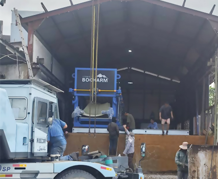Modernização do sistema de resfriamento de salmoura para resfriamento direto: duas unidades BCPY-7.5T-15T instaladas em Kuching.